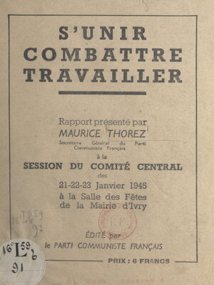 cover image of S'unir, combattre, travailler